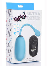 Load image into Gallery viewer, Bang! 28x Plush Silicone Rechargeable Egg with Remote Control - Blue

