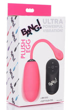 Load image into Gallery viewer, Bang! 28x Plush Silicone Rechargeable Egg with Remote Control - Pink
