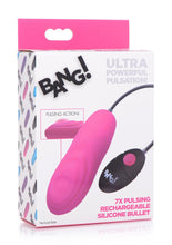 Load image into Gallery viewer, Bang! 7x Pulsing Rechargeable Silicone Bullet Vibrator - Pink
