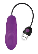 Load image into Gallery viewer, Bang! 7x Pulsing Rechargeable Silicone Bullet Vibrator - Purple
