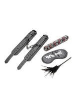 Load image into Gallery viewer, Bang! Bondage Kit - XL Bullet, Cuffs, Tickler, and Blindfold
