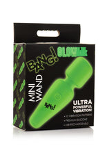 Load image into Gallery viewer, Bang! Glow In The Dark Rechargeable Silicone Mini Wand - Glow In The Dark/Green

