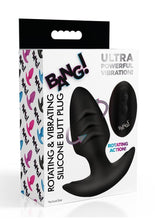 Load image into Gallery viewer, Bang Rotating Vibra Plug W/Remote Blk
