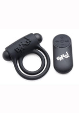Load image into Gallery viewer, Bang! Silicone Rechargeable Cock Ring and Bullet with Remote Control - Black
