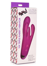 Load image into Gallery viewer, Bang! Triple Rabbit Silicone Vibrator - Purple
