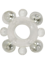 Load image into Gallery viewer, Basic Essentials Enhancer Cock Ring with Beads - Clear
