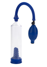Load image into Gallery viewer, Basic Essentials Penis Pump - Blue/Clear
