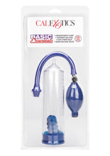 Load image into Gallery viewer, Basic Essentials Penis Pump - Blue/Clear
