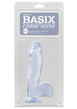 Load image into Gallery viewer, Basix Rubber Works 6.5in Dong with Suction Cup Waterproof - Clear
