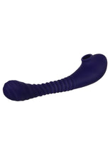 Load image into Gallery viewer, Bendable Sucker Dual End Silicone Rechargeable Vibrator - Purple

