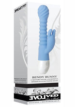Load image into Gallery viewer, Bendy Bunny Rechargeable Silicone Dual Motor Rabbit Vibrator - Blue
