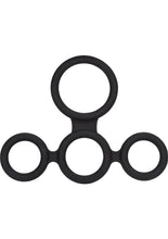 Load image into Gallery viewer, Big Man's Spreader Silicone Cock Ring - Black
