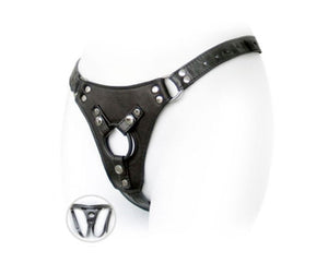 Low Rider Leather Strap-on Harness (Black)