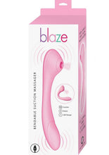 Load image into Gallery viewer, Blaze Bendable Suction Rechargeable Silicone Massager - Pink
