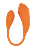 Load image into Gallery viewer, Blaze Triumph Rechargeable Silicone Dual Vibrator - Orange
