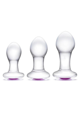Bling Bling Glass Anal Training Kit - Clear - 3 Piece