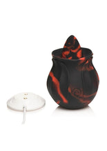 Load image into Gallery viewer, Bloomgasm Black Kiss Rimming Rose Rechargeable Silicone Clitoral Vibrator
