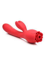 Load image into Gallery viewer, Bloomgasm Blooming Bunny Sucking and Thrusting Silicone Rechargeable Rabbit Vibrator - Red

