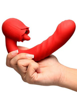 Load image into Gallery viewer, Bloomgasm Boom Bloom Thrusting and Licking Rechargeable Silicone Rose Vibrator
