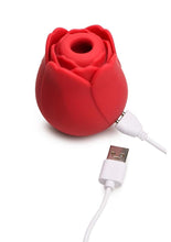 Load image into Gallery viewer, Bloomgasm Cyber Rose Sucking and Vibrating Digital Rechargeable Silicone Clitoral Stimulator
