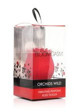 Load image into Gallery viewer, Bloomgasm Orchids Wild Rechargeable Silicone Vibrating Pinpoint Rose Tickler - Red
