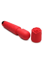 Load image into Gallery viewer, Bloomgasm Pleasure Rose 10x Rechargeable Silicone Wand with Rose Attachment - Red
