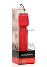 Load image into Gallery viewer, Bloomgasm Pleasure Rose 10x Rechargeable Silicone Wand with Rose Attachment - Red
