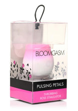 Load image into Gallery viewer, Bloomgasm Pulsing Petals Throbbing Silicone Rechargeable Rose Stimulator - Pink/White
