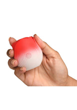 Load image into Gallery viewer, Bloomgasm Pulsing Petals Throbbing Silicone Rechargeable Rose Stimulator - Red/White
