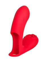 Load image into Gallery viewer, Bloomgasm Rose Touch Pulsing Rechargeable Silicone Finger Vibrator

