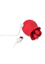Load image into Gallery viewer, Bloomgasm The Rose Fondle 10x Silicone Rechargeable Massaging Rose Clit Stimulator
