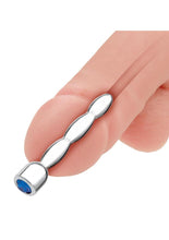 Load image into Gallery viewer, Blue Line Bling Bling Wavy Penis Plug 2in - Stainless
