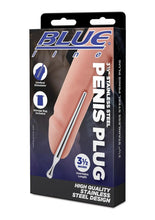 Load image into Gallery viewer, Blue Line Penis Plug 3.5in - Stainless - Steel
