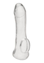 Load image into Gallery viewer, Blue Line Transparent Penis Enhancing Sleeve Extension - Clear - 6.25in
