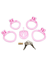 Load image into Gallery viewer, Blueline Bitchboy Degrading Mini Chastity Cage with Pussy Shape
