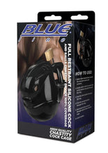 Load image into Gallery viewer, Blueline Full Restraint Silicone Cock and Balls Chastity Device 100% Coverage - Black
