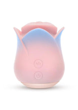 Load image into Gallery viewer, Blush Collection Kissing Rose Rechargeable Silicone Clitoral Stimulator - Pink
