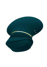 Load image into Gallery viewer, Blush Collection Raya Rechargeable Silicone Clitoral Stimulator - Dark Teal/Teal
