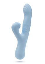 Load image into Gallery viewer, Blush Devin Rechargeable Silicone Rabbit Vibrator - Blue

