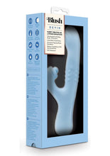 Load image into Gallery viewer, Blush Devin Rechargeable Silicone Rabbit Vibrator - Blue
