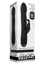 Load image into Gallery viewer, Bodacious Bunny Rechargeable Silicone Rabbit Vibrator - Black
