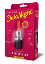 Load image into Gallery viewer, Bodywand Date Night Kiss Kiss Rechargeable Silicone Lipstick Vibrator - Black/Red
