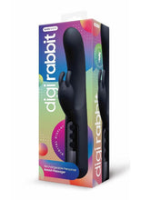 Load image into Gallery viewer, Bodywand Digi Rabbit Silicone Rechargeable Dual Stimulating Vibrator - Black
