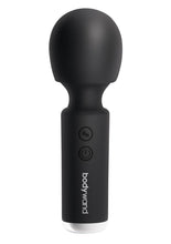 Load image into Gallery viewer, Bodywand Power Wand Rechargeable Silicone Wand Massager - Black - 4.5in
