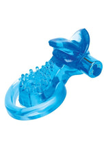 Load image into Gallery viewer, Bodywand Rechargeable Silicone Duo Ring with Clit Tickler - Blue
