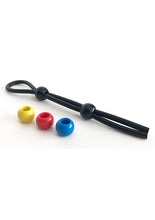 Load image into Gallery viewer, Boneyard Double Slide Cock Leash 3x Stretch Silicone - Black/Multicolor
