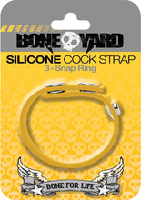 Load image into Gallery viewer, Boneyard Silicone Cock Strap 3-Snap Ring - Yellow
