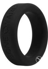 Load image into Gallery viewer, Boneyard Silicone Ring Cock Ring - Black - 1.2in
