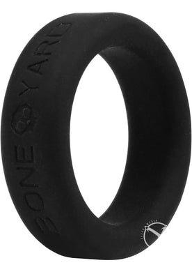 Boneyard Silicone Ring Cock Ring - Black - 1.2in