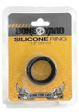 Load image into Gallery viewer, Boneyard Silicone Ring Cock Ring - Black - 1.2in
